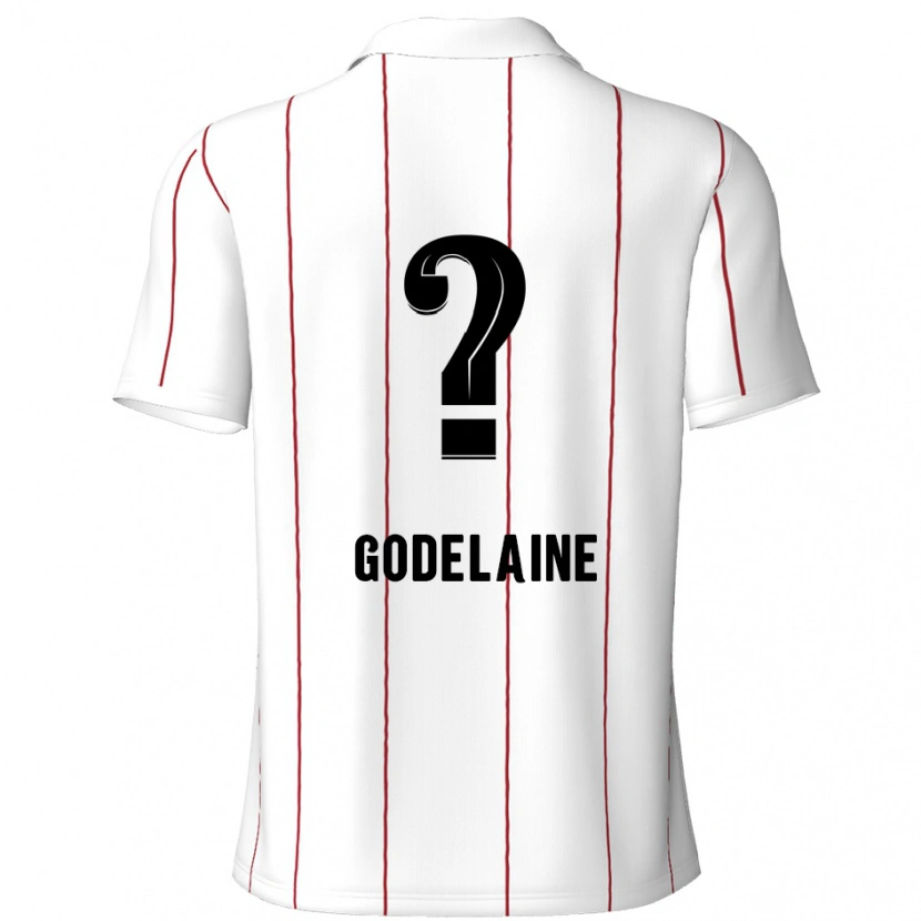 Danxen Hombre Camiseta Jeff Godelaine #0 Blanco Negro 2ª Equipación 2024/25 La Camisa México