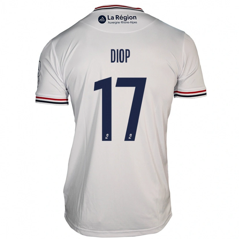 Danxen Hombre Camiseta Ousmane Diop #17 Blanco 2ª Equipación 2024/25 La Camisa México
