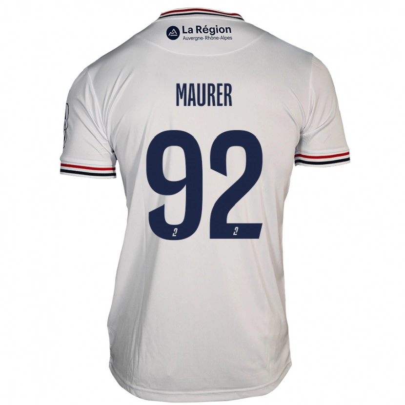 Danxen Hombre Camiseta Aïman Maurer #92 Blanco 2ª Equipación 2024/25 La Camisa México