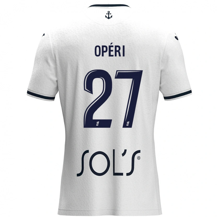 Danxen Hombre Camiseta Christopher Operi #27 Blanco Azul Oscuro 2ª Equipación 2024/25 La Camisa México