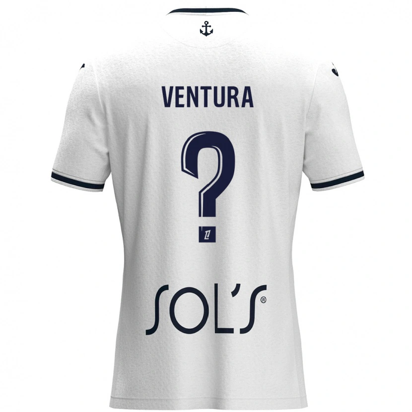 Danxen Hombre Camiseta Alice Mallard Ventura #0 Blanco Azul Oscuro 2ª Equipación 2024/25 La Camisa México