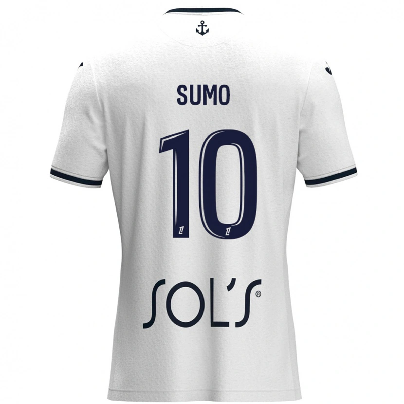 Danxen Hombre Camiseta Eva Sumo #10 Blanco Azul Oscuro 2ª Equipación 2024/25 La Camisa México