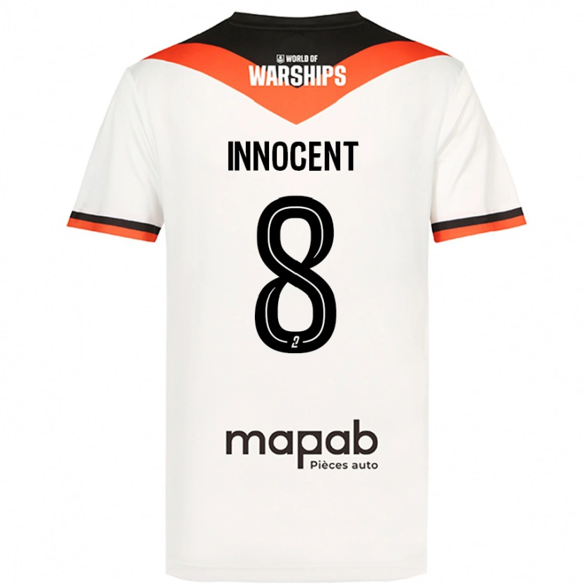 Danxen Hombre Camiseta Bonke Innocent #8 Blanco 2ª Equipación 2024/25 La Camisa México