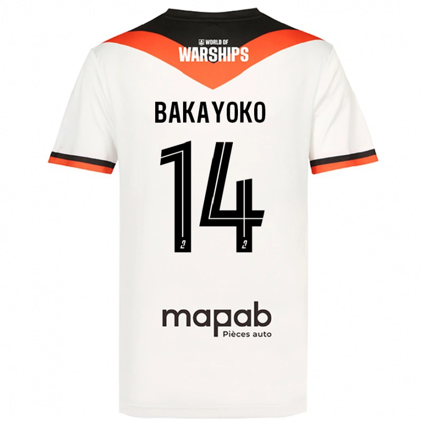 Danxen Hombre Camiseta Tiemoué Bakayoko #14 Blanco 2ª Equipación 2024/25 La Camisa México