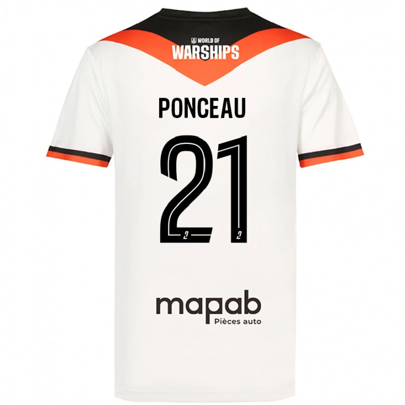 Danxen Hombre Camiseta Julien Ponceau #21 Blanco 2ª Equipación 2024/25 La Camisa México