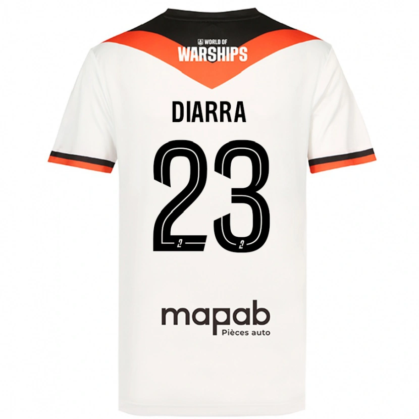 Danxen Hombre Camiseta Stéphane Diarra #23 Blanco 2ª Equipación 2024/25 La Camisa México