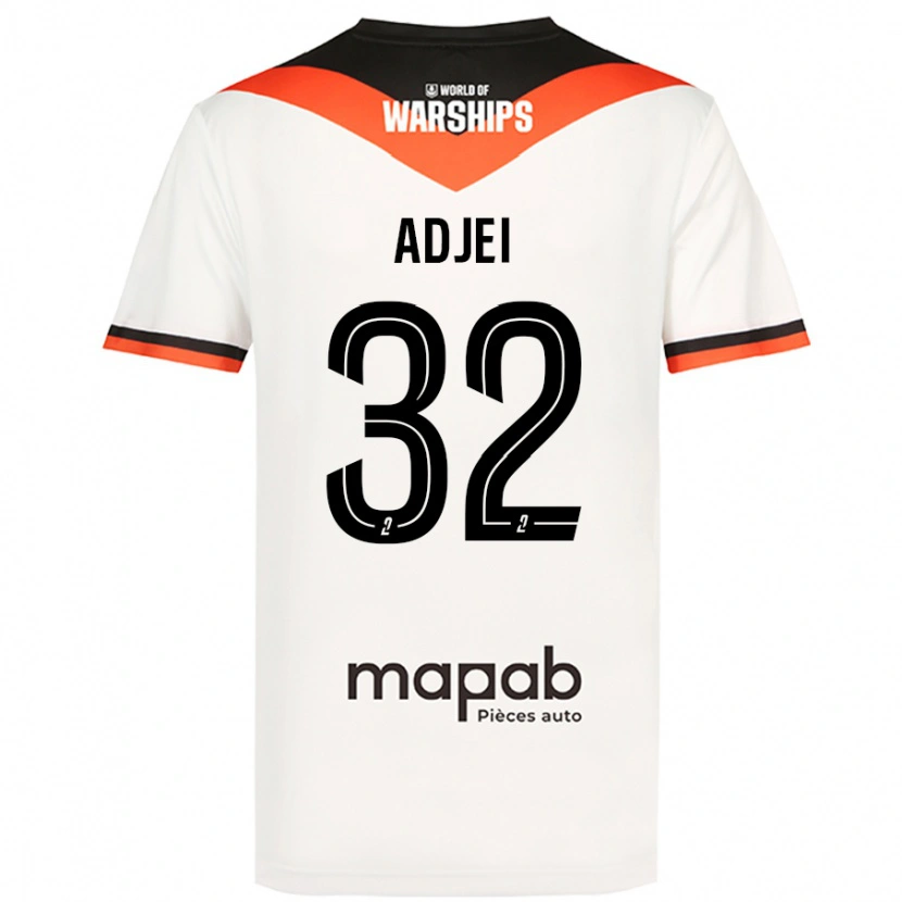 Danxen Hombre Camiseta Nathaniel Adjei #32 Blanco 2ª Equipación 2024/25 La Camisa México