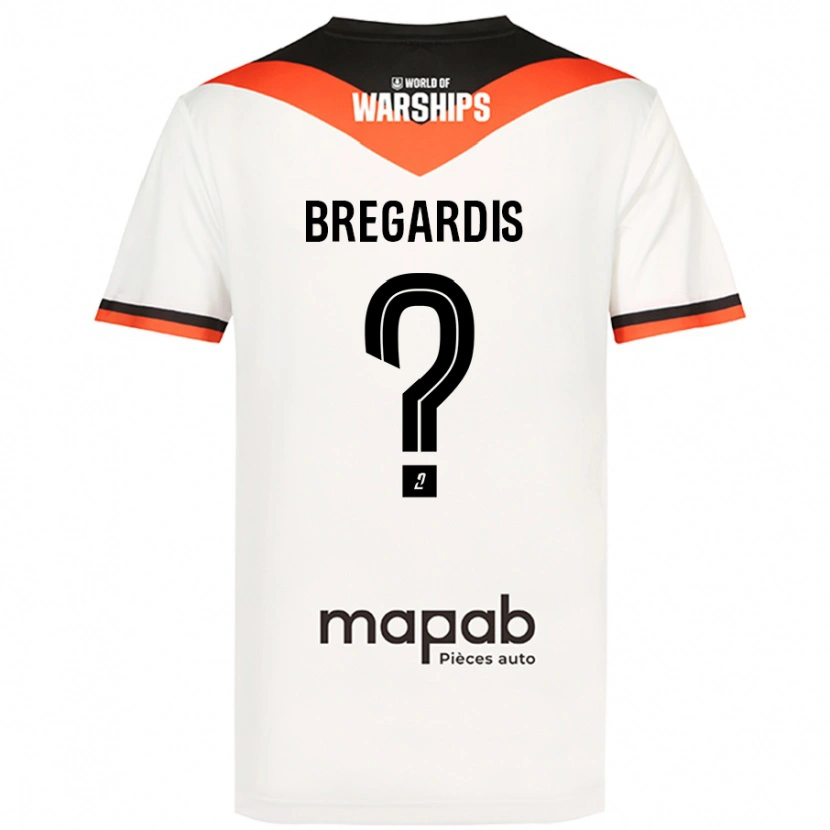 Danxen Hombre Camiseta Tom Bregardis #0 Blanco 2ª Equipación 2024/25 La Camisa México