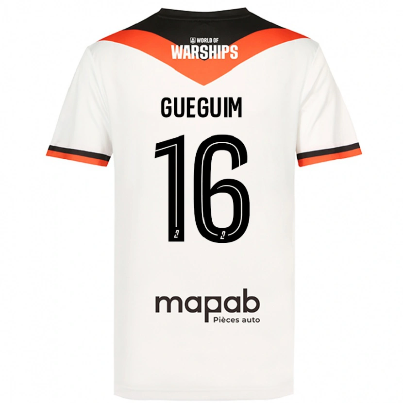 Danxen Hombre Camiseta Guirone Gueguim #16 Blanco 2ª Equipación 2024/25 La Camisa México