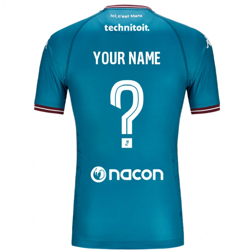 Danxen Hombre Camiseta Su Nombre #0 Azul Petróleo 2ª Equipación 2024/25 La Camisa México