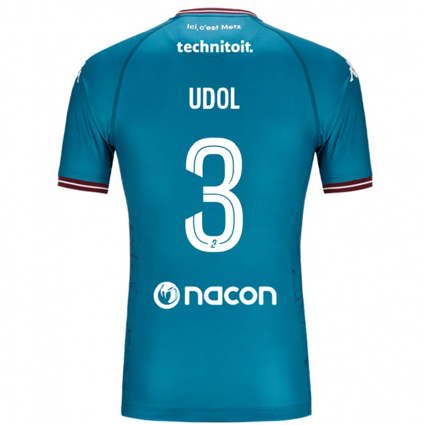 Danxen Hombre Camiseta Matthieu Udol #3 Azul Petróleo 2ª Equipación 2024/25 La Camisa México