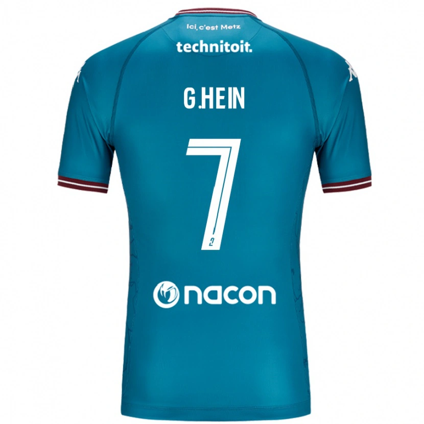 Danxen Hombre Camiseta Gauthier Hein #7 Azul Petróleo 2ª Equipación 2024/25 La Camisa México