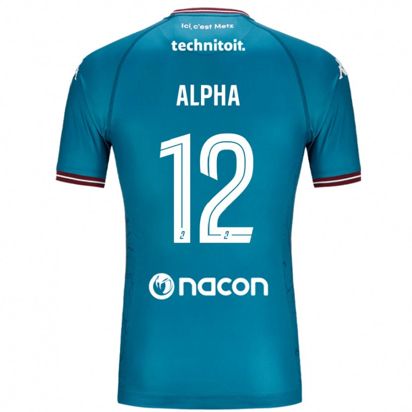 Danxen Hombre Camiseta Alpha Touré #12 Azul Petróleo 2ª Equipación 2024/25 La Camisa México