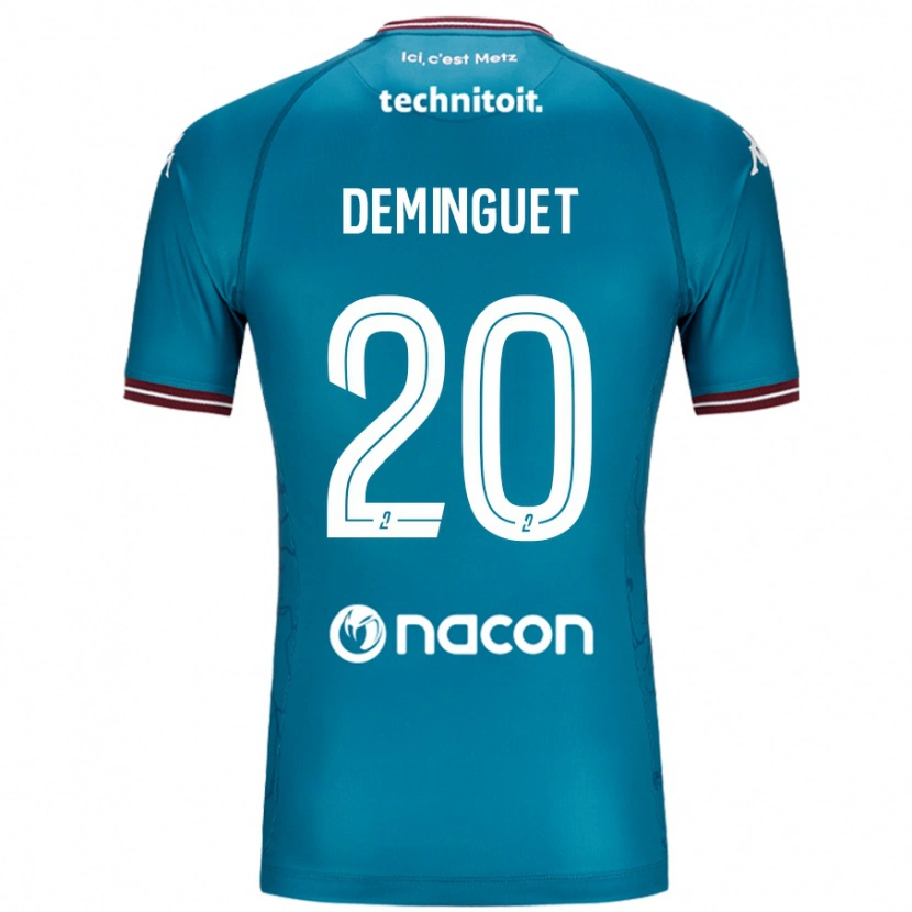 Danxen Hombre Camiseta Jessy Deminguet #20 Azul Petróleo 2ª Equipación 2024/25 La Camisa México