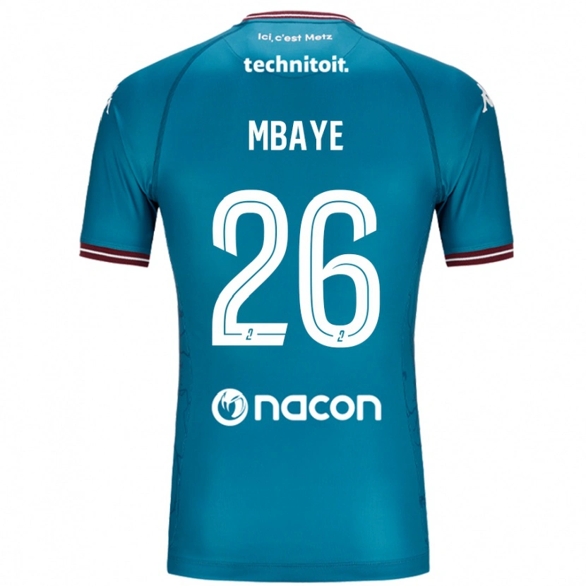 Danxen Hombre Camiseta Malick Mbaye #26 Azul Petróleo 2ª Equipación 2024/25 La Camisa México