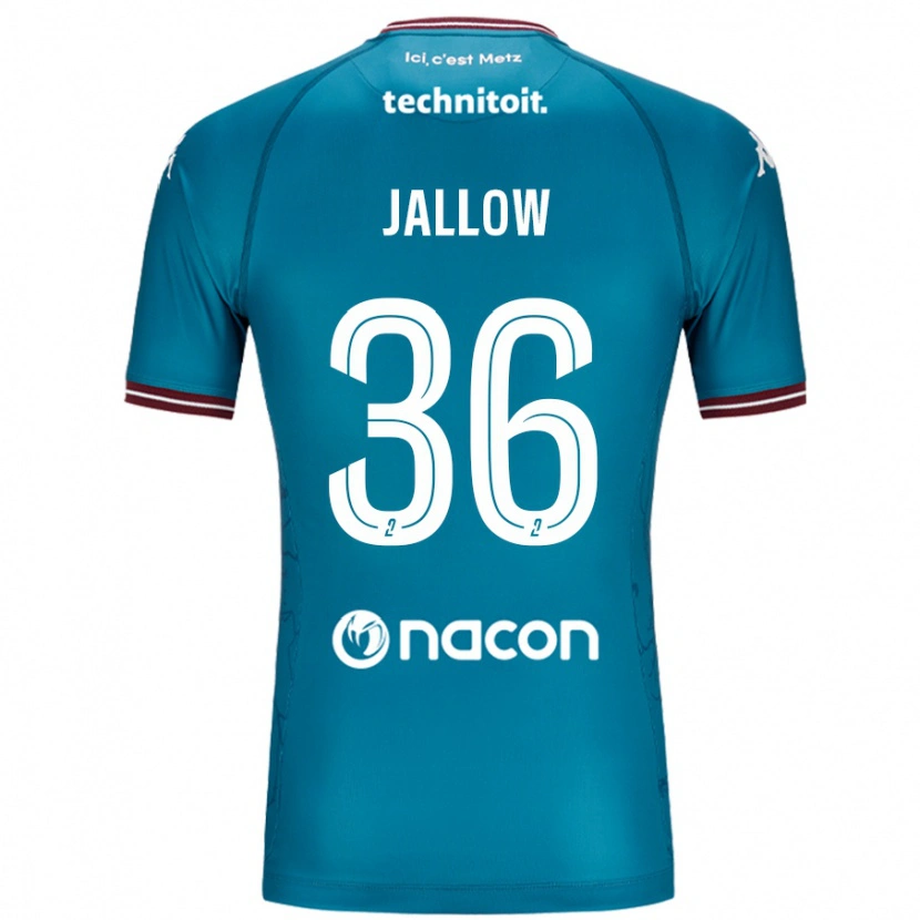 Danxen Hombre Camiseta Ablie Jallow #36 Azul Petróleo 2ª Equipación 2024/25 La Camisa México