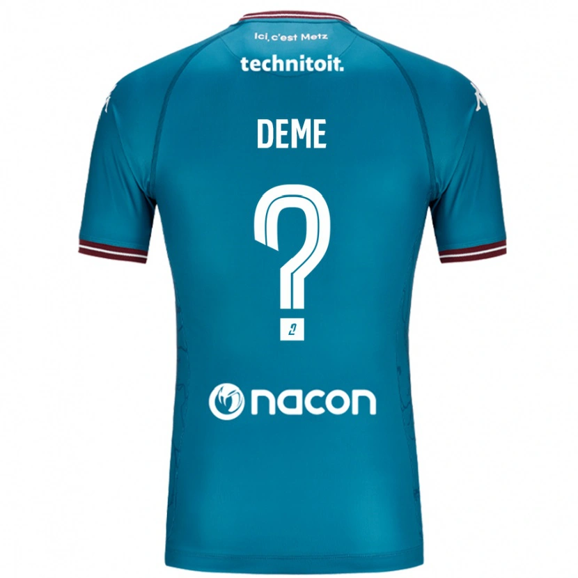 Danxen Hombre Camiseta Oumar Deme #0 Azul Petróleo 2ª Equipación 2024/25 La Camisa México