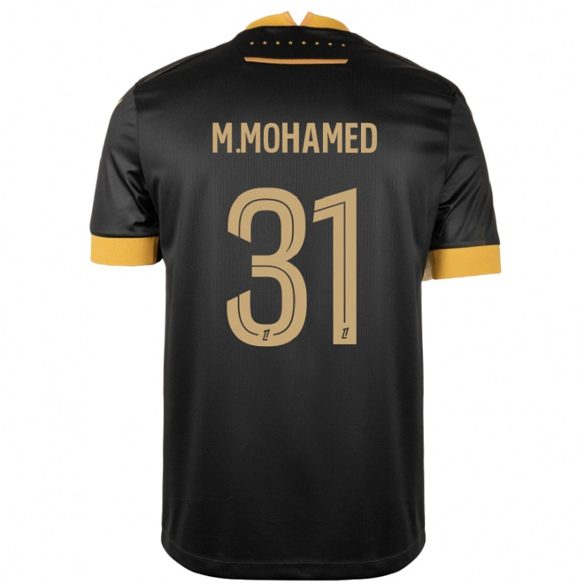 Danxen Hombre Camiseta Mostafa Mohamed #31 Negro Marrón 2ª Equipación 2024/25 La Camisa México