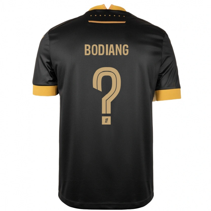 Danxen Hombre Camiseta Moutanabi Bodiang #0 Negro Marrón 2ª Equipación 2024/25 La Camisa México