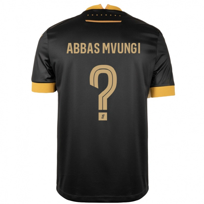 Danxen Hombre Camiseta Omar Abbas Mvungi #0 Negro Marrón 2ª Equipación 2024/25 La Camisa México