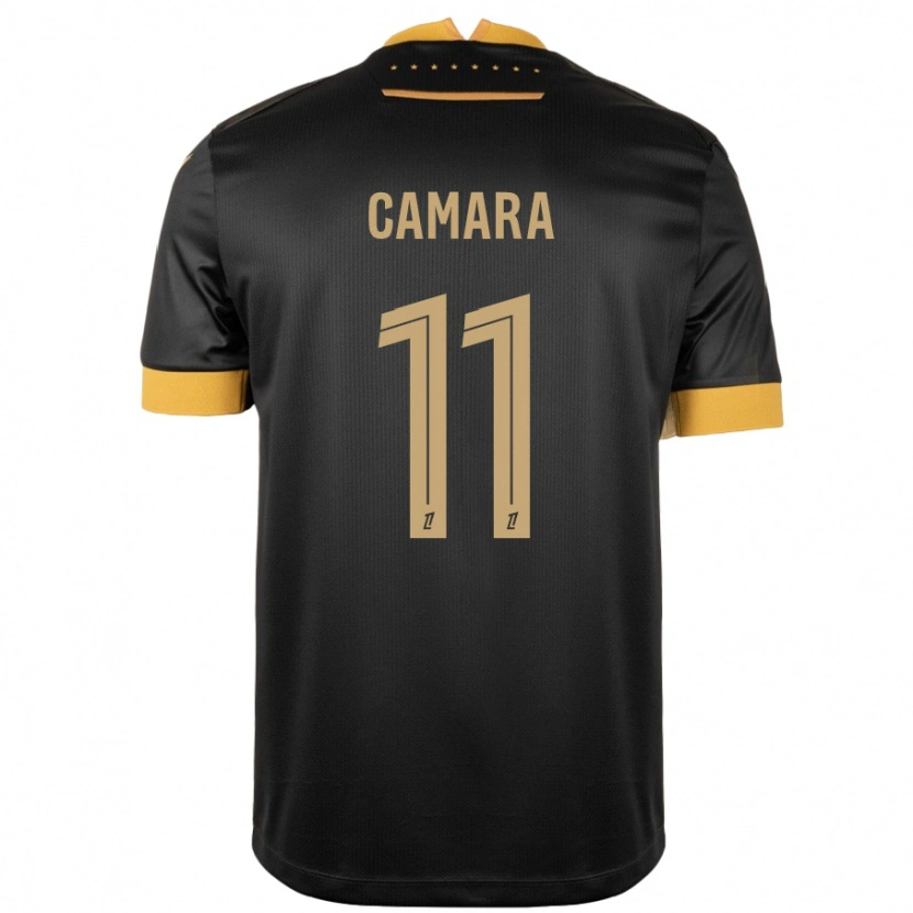 Danxen Hombre Camiseta Aboubacar Camara #11 Negro Marrón 2ª Equipación 2024/25 La Camisa México