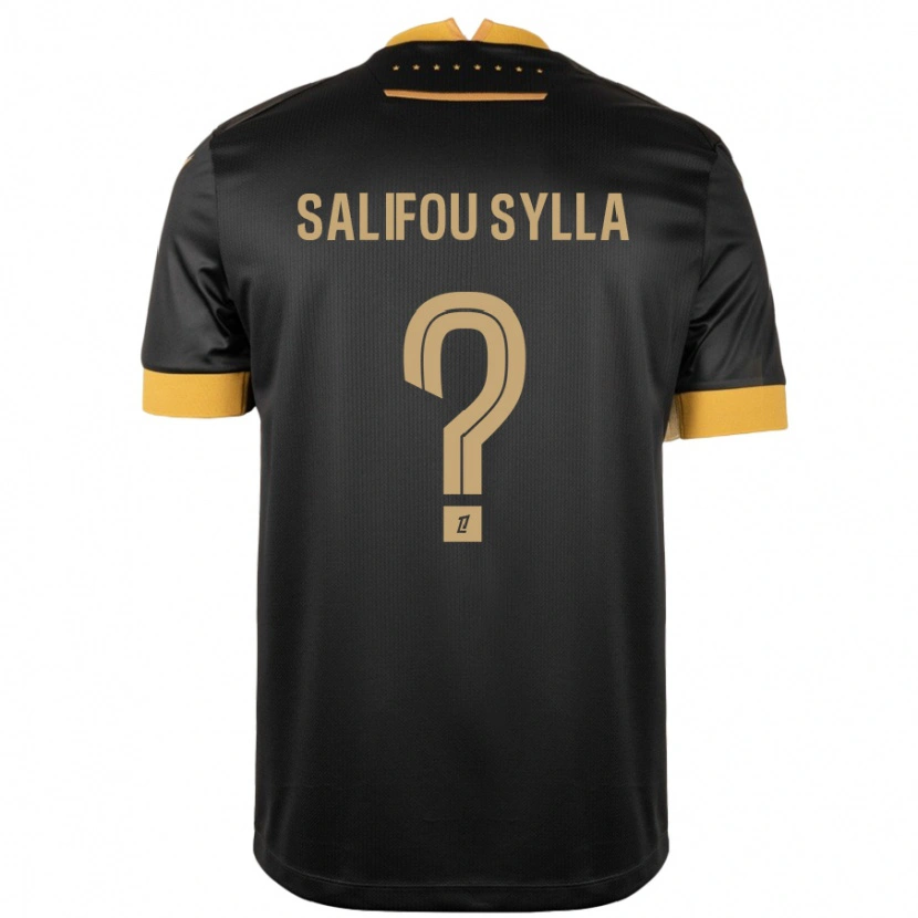 Danxen Hombre Camiseta Salifou Sylla #0 Negro Marrón 2ª Equipación 2024/25 La Camisa México