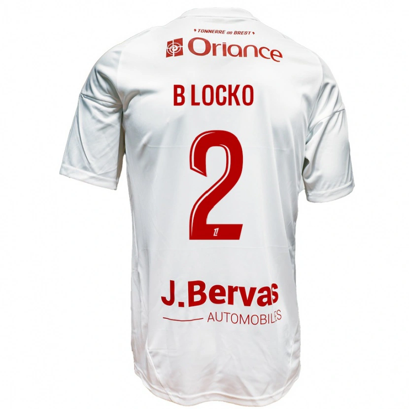 Danxen Hombre Camiseta Bradley Locko #2 Blanco Rojo 2ª Equipación 2024/25 La Camisa México