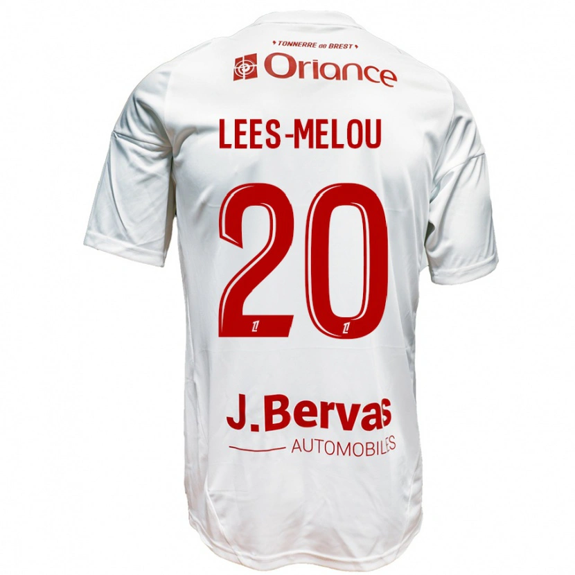 Danxen Hombre Camiseta Pierre Lees-Melou #20 Blanco Rojo 2ª Equipación 2024/25 La Camisa México