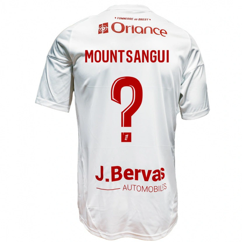 Danxen Hombre Camiseta Warren Mountsangui #0 Blanco Rojo 2ª Equipación 2024/25 La Camisa México