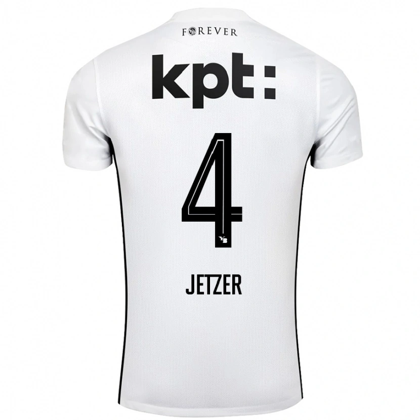 Danxen Hombre Camiseta Lorin Jetzer #4 Blanco Negro 2ª Equipación 2024/25 La Camisa México