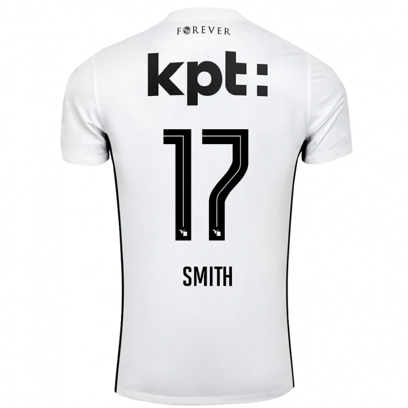 Danxen Hombre Camiseta Rhodri Smith #17 Blanco Negro 2ª Equipación 2024/25 La Camisa México
