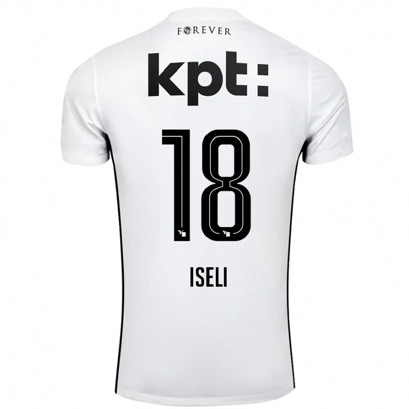 Danxen Hombre Camiseta Marco Iseli #18 Blanco Negro 2ª Equipación 2024/25 La Camisa México
