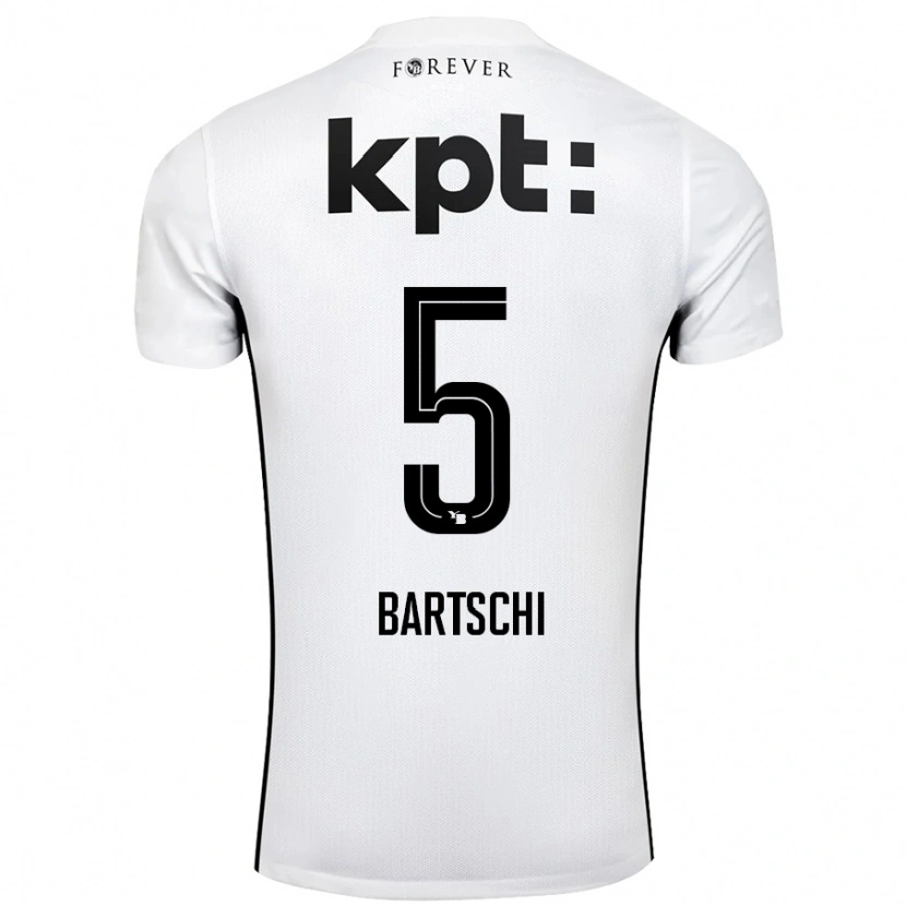 Danxen Hombre Camiseta Lorena Bärtschi #5 Blanco Negro 2ª Equipación 2024/25 La Camisa México