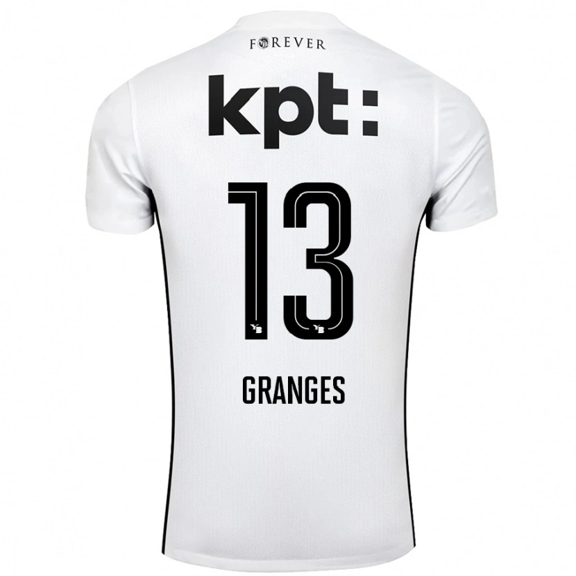 Danxen Hombre Camiseta Malaurie Granges #13 Blanco Negro 2ª Equipación 2024/25 La Camisa México