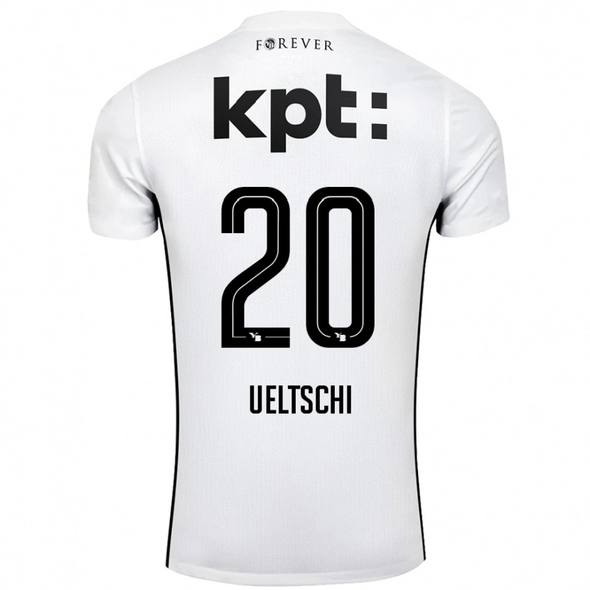 Danxen Hombre Camiseta Rilana Ueltschi #20 Blanco Negro 2ª Equipación 2024/25 La Camisa México