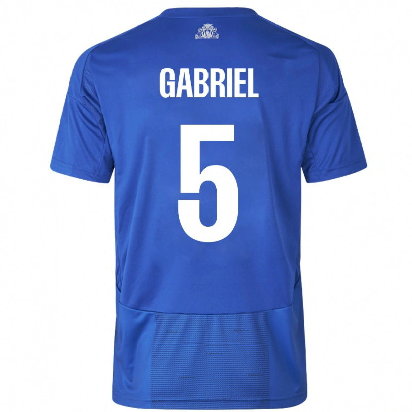 Danxen Hombre Camiseta Gabriel Pereira #5 Blanco Azul 2ª Equipación 2024/25 La Camisa México