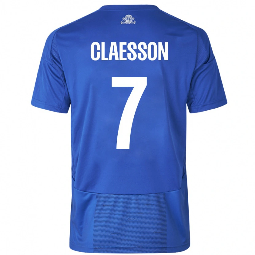 Danxen Hombre Camiseta Viktor Claesson #7 Blanco Azul 2ª Equipación 2024/25 La Camisa México