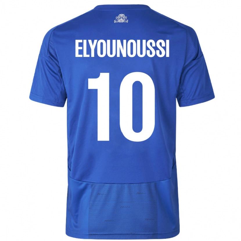 Danxen Hombre Camiseta Mohamed Elyounoussi #10 Blanco Azul 2ª Equipación 2024/25 La Camisa México