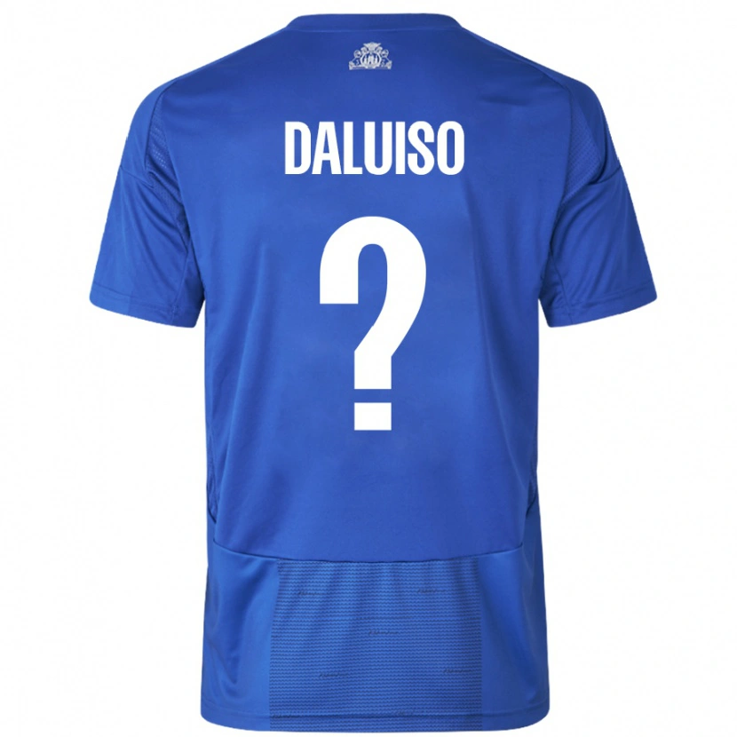 Danxen Hombre Camiseta Christoffer Daluiso #0 Blanco Azul 2ª Equipación 2024/25 La Camisa México