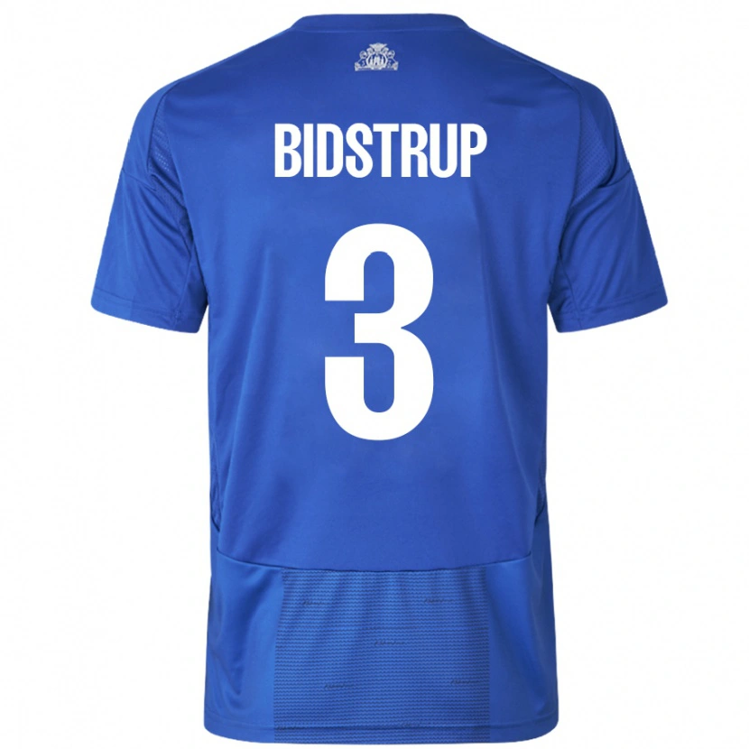 Danxen Hombre Camiseta Hjalte Bidstrup #3 Blanco Azul 2ª Equipación 2024/25 La Camisa México