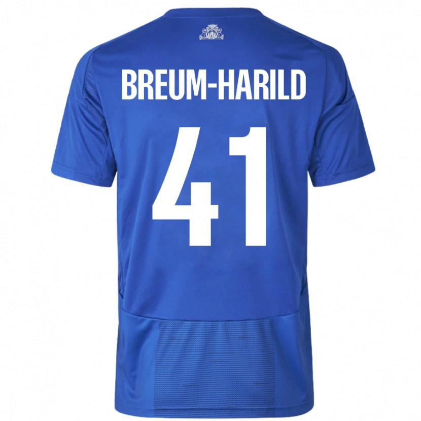 Danxen Hombre Camiseta Tobias Breum-Harild #41 Blanco Azul 2ª Equipación 2024/25 La Camisa México