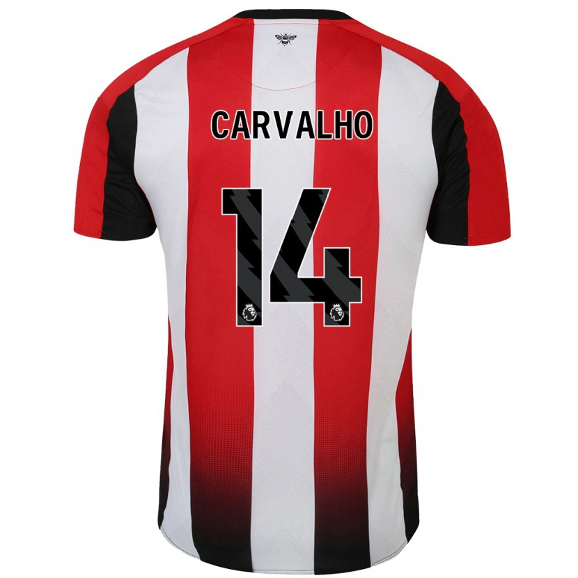 Danxen Mujer Camiseta Fábio Carvalho #14 Rojo Blanco 1ª Equipación 2024/25 La Camisa México