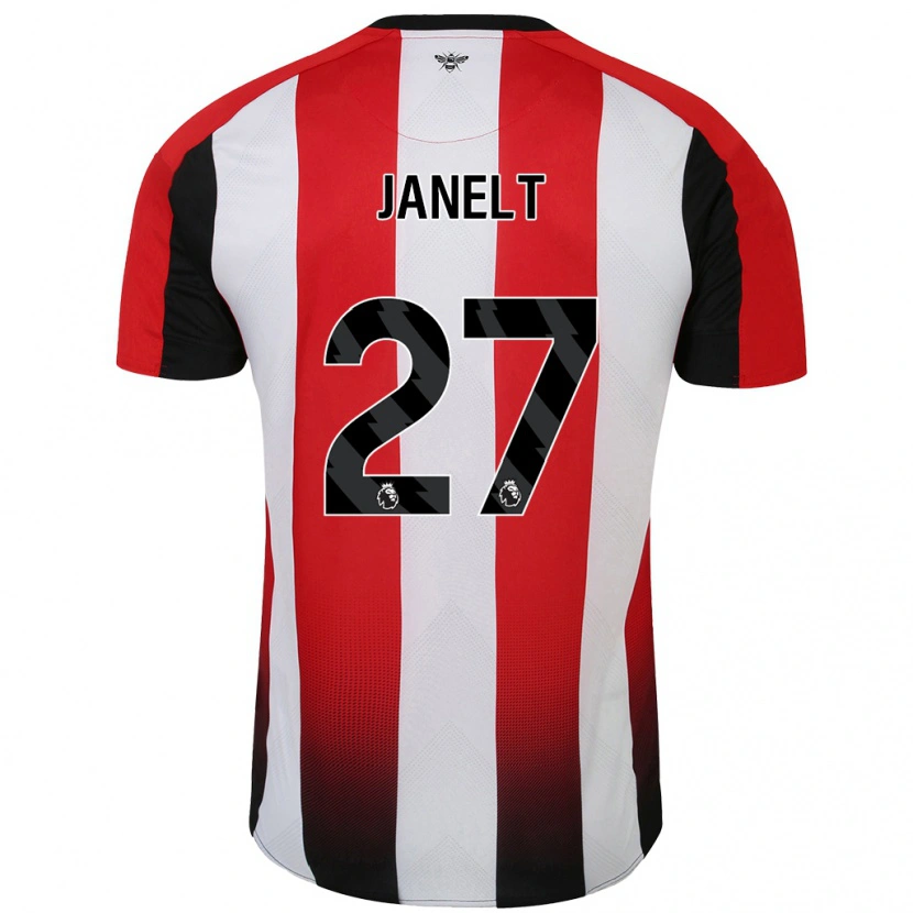 Danxen Mujer Camiseta Vitaly Janelt #27 Rojo Blanco 1ª Equipación 2024/25 La Camisa México