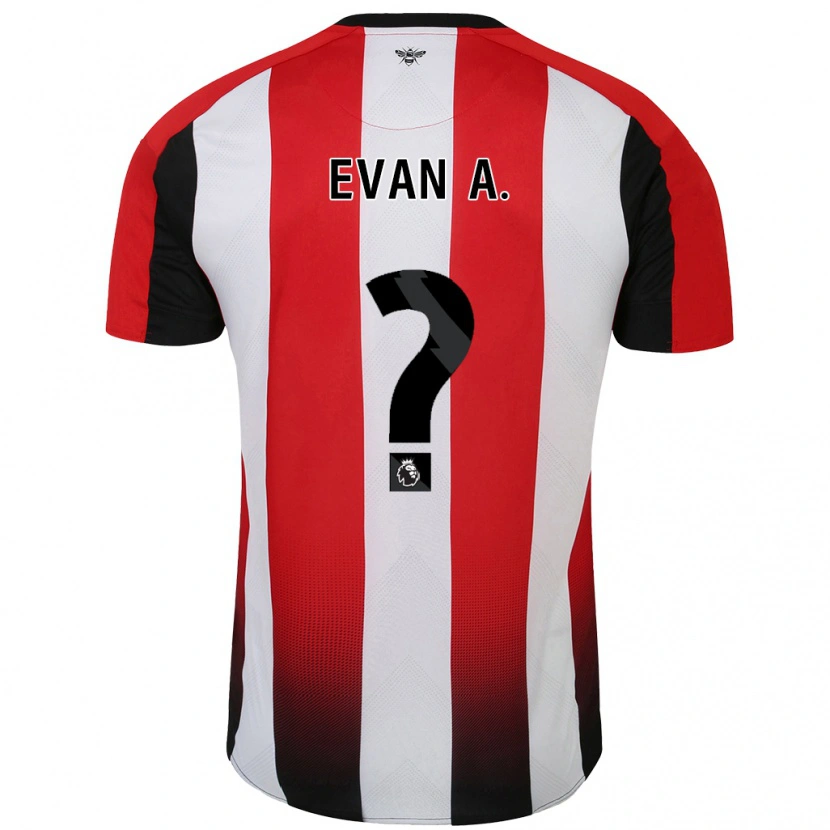 Danxen Mujer Camiseta Evan Anderson #0 Rojo Blanco 1ª Equipación 2024/25 La Camisa México