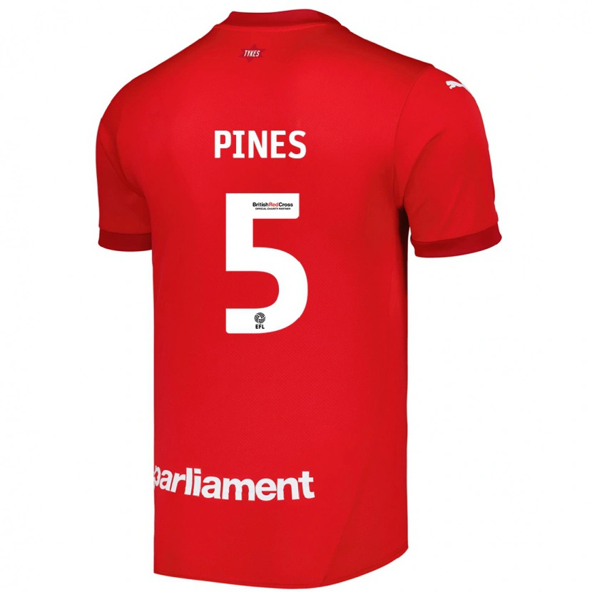 Danxen Mujer Camiseta Donovan Pines #5 Rojo 1ª Equipación 2024/25 La Camisa México