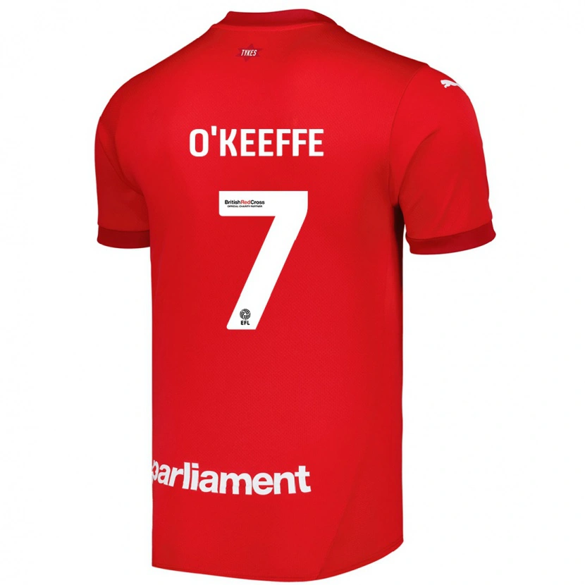Danxen Mujer Camiseta Corey O'keeffe #7 Rojo 1ª Equipación 2024/25 La Camisa México