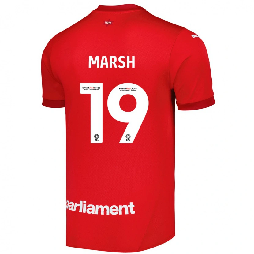 Danxen Mujer Camiseta Aiden Marsh #19 Rojo 1ª Equipación 2024/25 La Camisa México