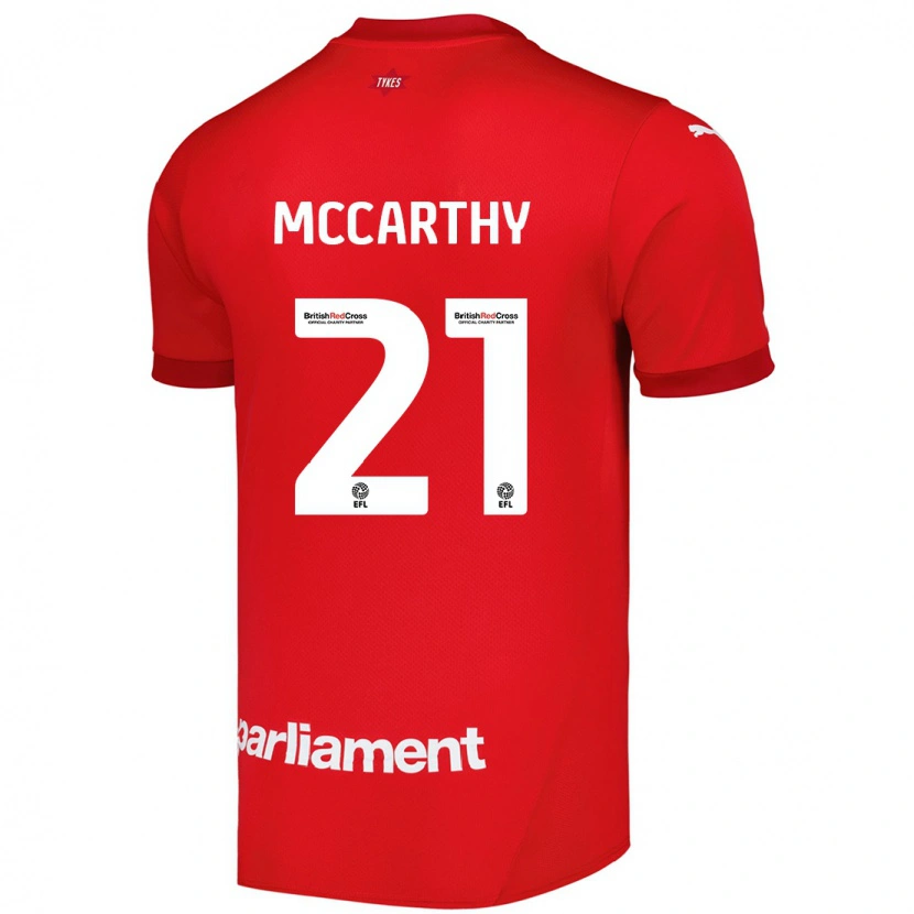 Danxen Mujer Camiseta Conor Mccarthy #21 Rojo 1ª Equipación 2024/25 La Camisa México
