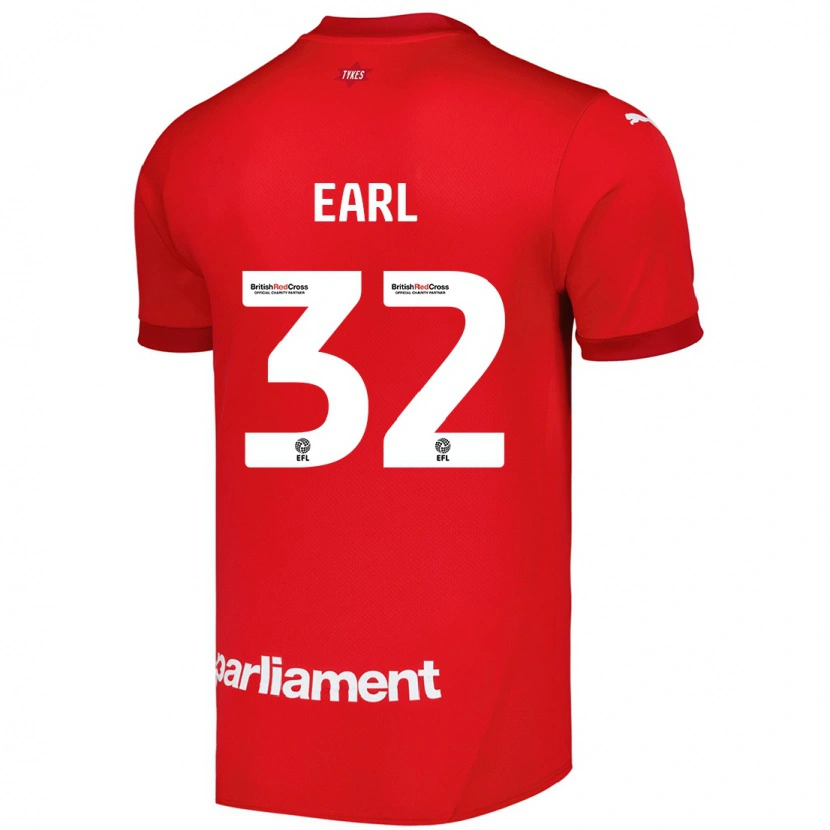 Danxen Mujer Camiseta Josh Earl #32 Rojo 1ª Equipación 2024/25 La Camisa México