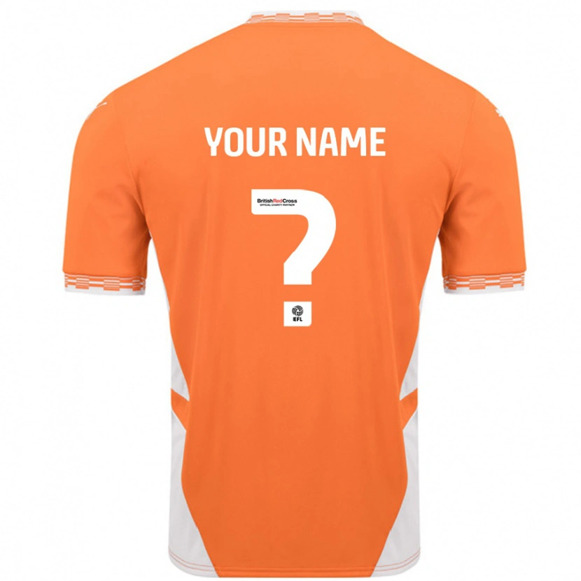 Danxen Mujer Camiseta Su Nombre #0 Naranja Blanco 1ª Equipación 2024/25 La Camisa México